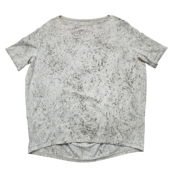 Lululemon Love Crew Tee Shirt Cirrus Wash White Opal Raw Linen Rover Size 6? - Picture 1 of 3